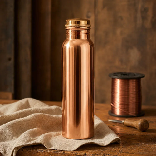 Χάλκινη φιάλη νερού 950 ml — Λεία