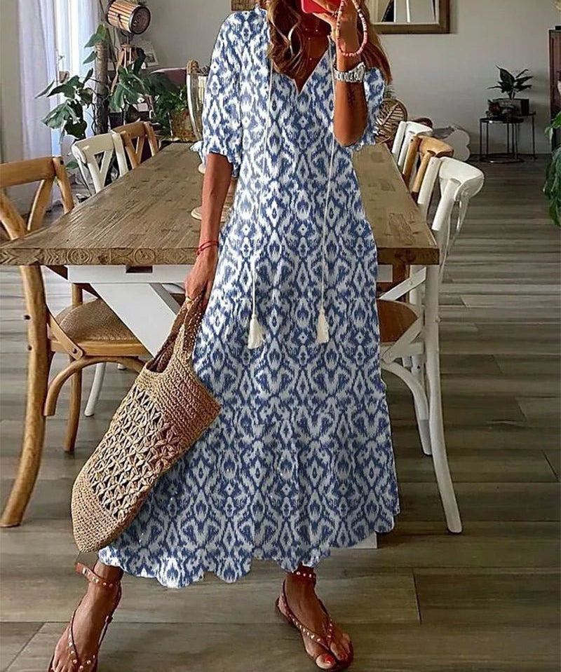 Λούνα | Μίνι φόρεμα boho στυλ
