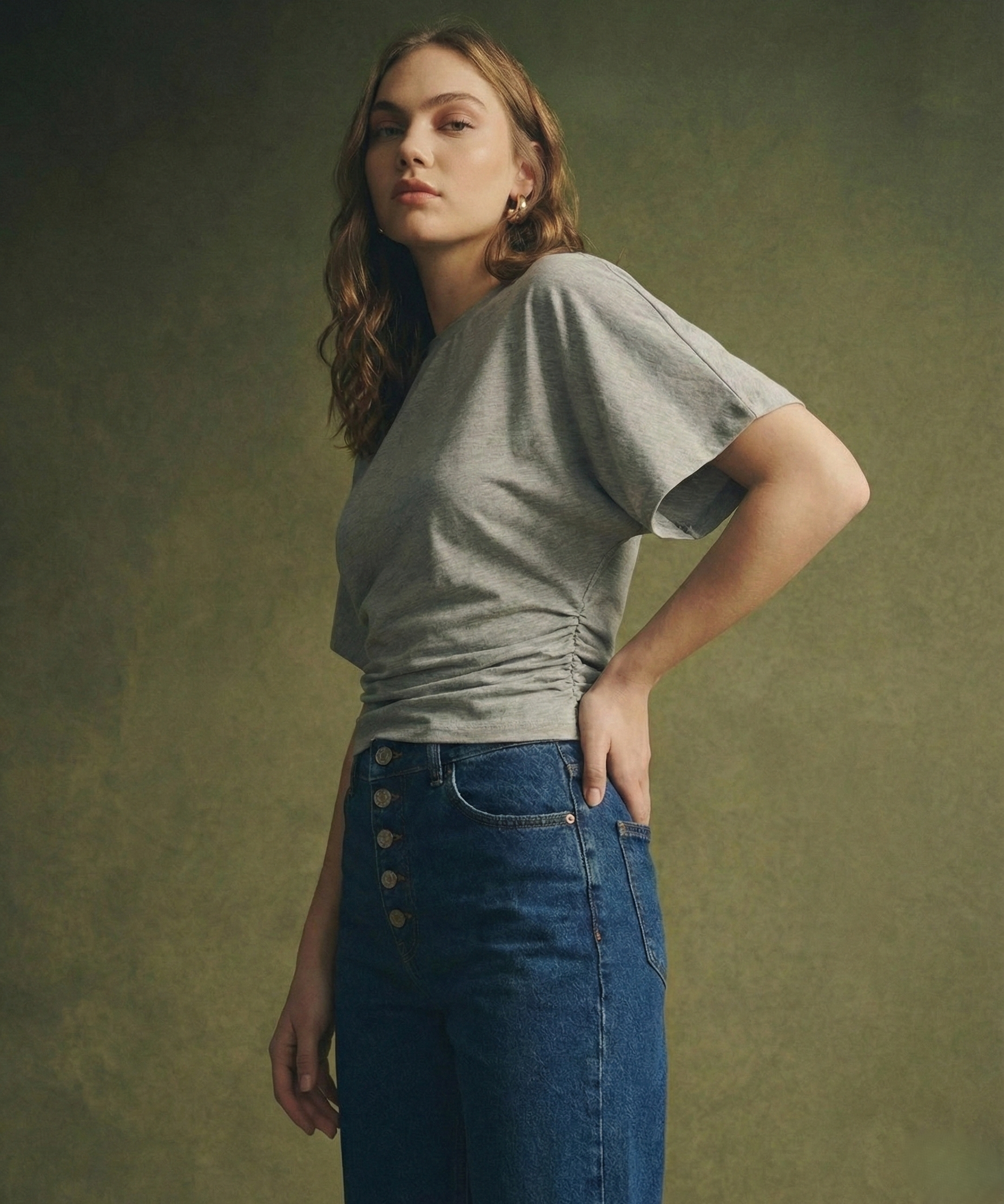 Arden Drape Βαμβακερό T-Shirt